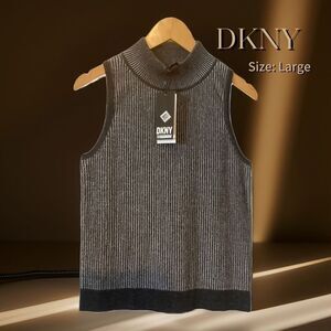 DKNY Ribbed High Neck Sweater Size Large